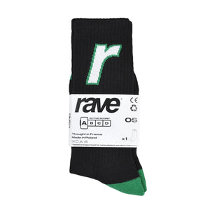 Rave Skateboards - R Logo Socks (Black)