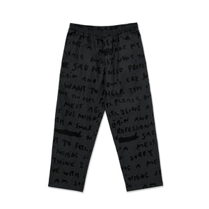 Polar Skate Co - Sad Notes Surf Pants (Graphite)