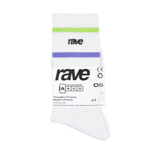 Cargar imagen en el visor de la galería, Rave Skateboards - RAVE X HORAH INC. socks (White)