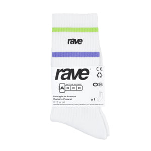 Rave Skateboards - RAVE X HORAH INC. socks (White)