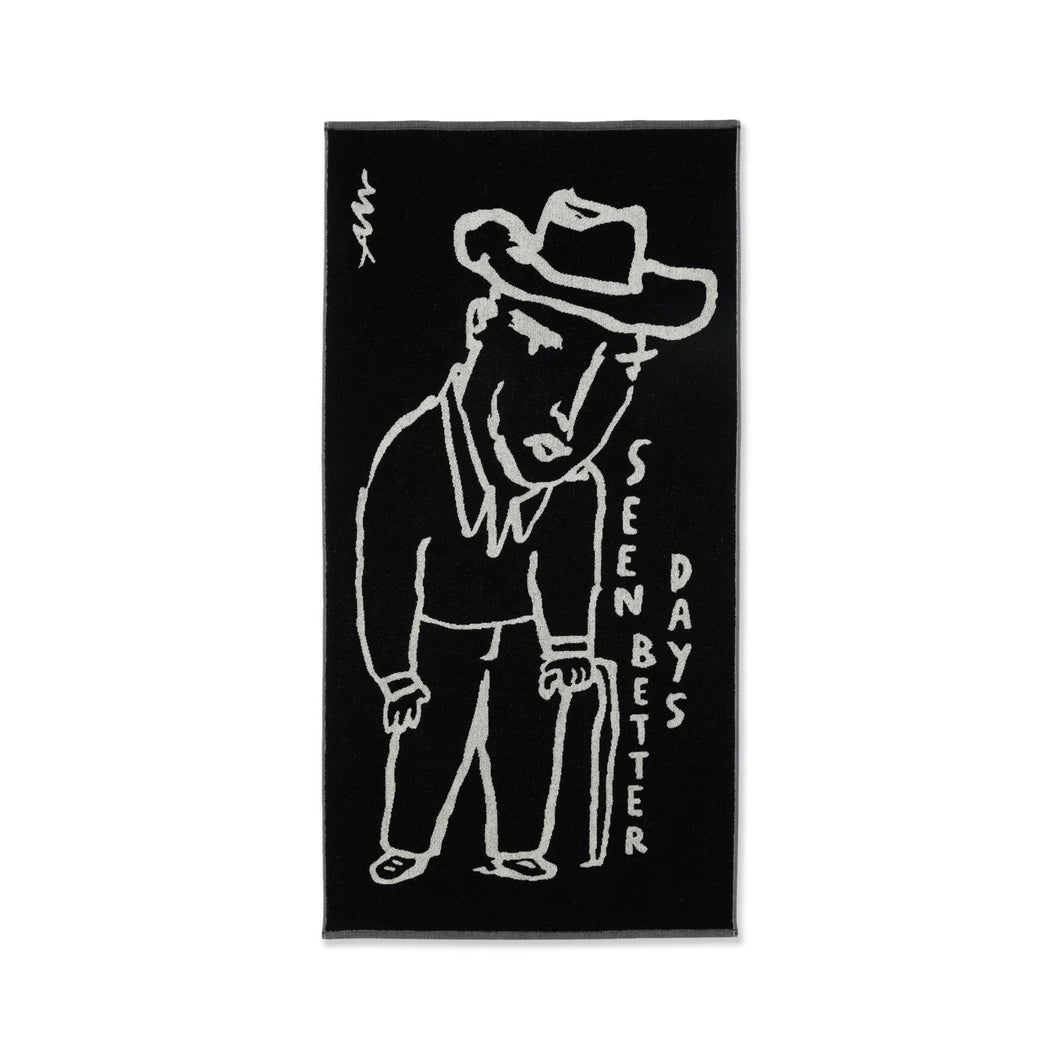 Polar Skate Co - Seen Better Days Bath Towel (Black/Cloud White) | stebra skateshop toalla 
