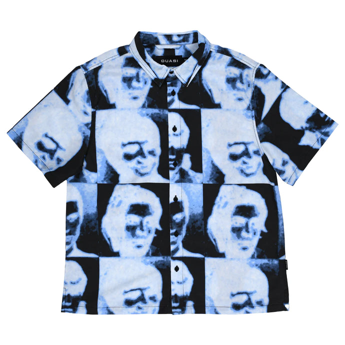 Quasi Skateboards - Guise Short Sleeves Button Up Shirt (Blue) | stebra skateshop Camisa botones stebra skateshop Lloret De Mar Girona barcelona 