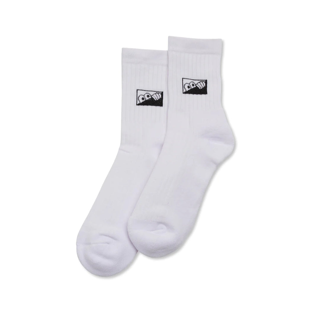 Last Resort AB - Heel Tab Dress Socks (White)