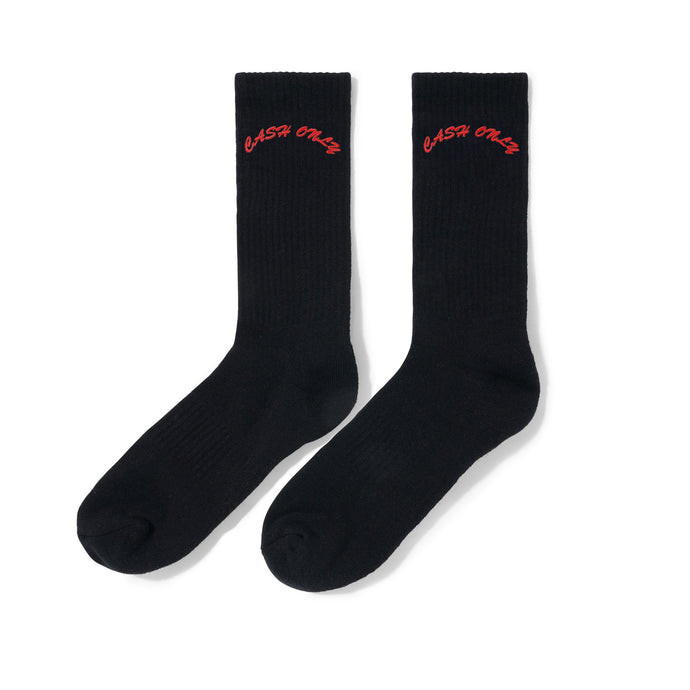 Cash Only - Logo Crew Socks (Black)