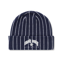 Cargar imagen en el visor de la galería, Cash Only - Pinstripe Beanie (Navy)