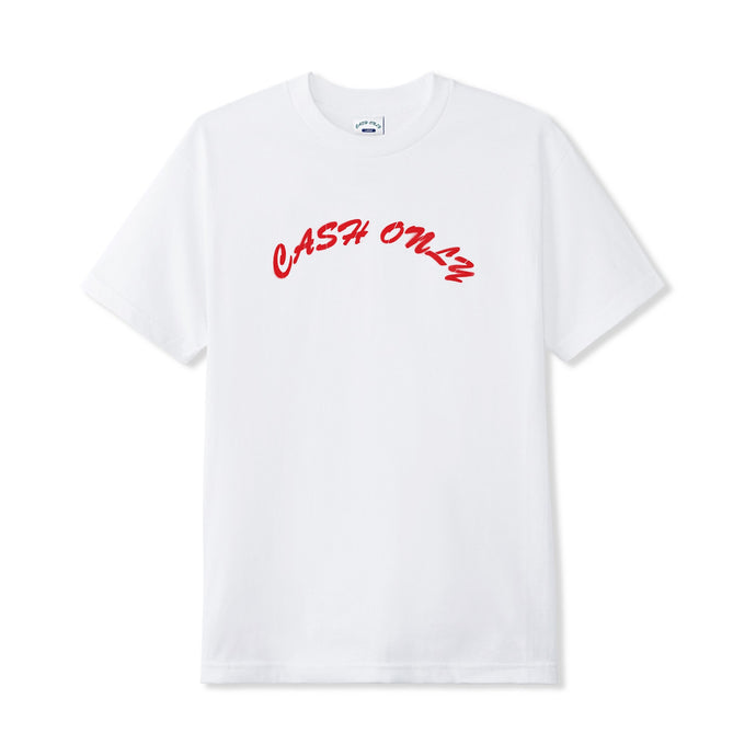 Cash Only - Stencil Logo Tee (White)