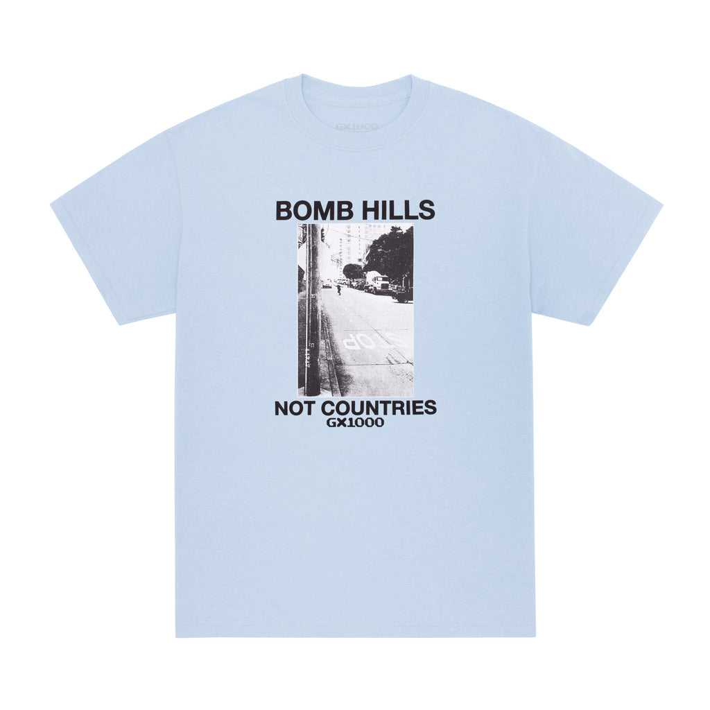 GX1000 - Bomb Hills Not Countries Tee (Powder Blue)