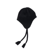 Cargar imagen en el visor de la galería, Pop Trading Company - Reversible Earflap Beanie (Black/Charcoal)