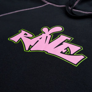 Rave Skateboards - DEKCIW Raglan Hoodie (Black/Pink)