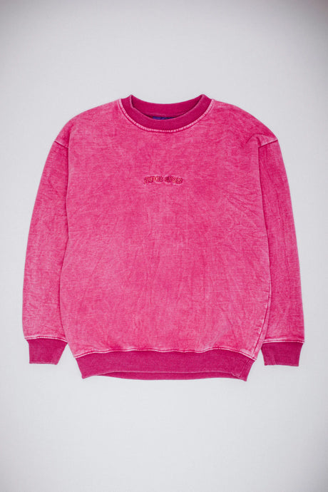 Fucking Awesome - Little Stamp Snow Wash Crewneck (Magenta)