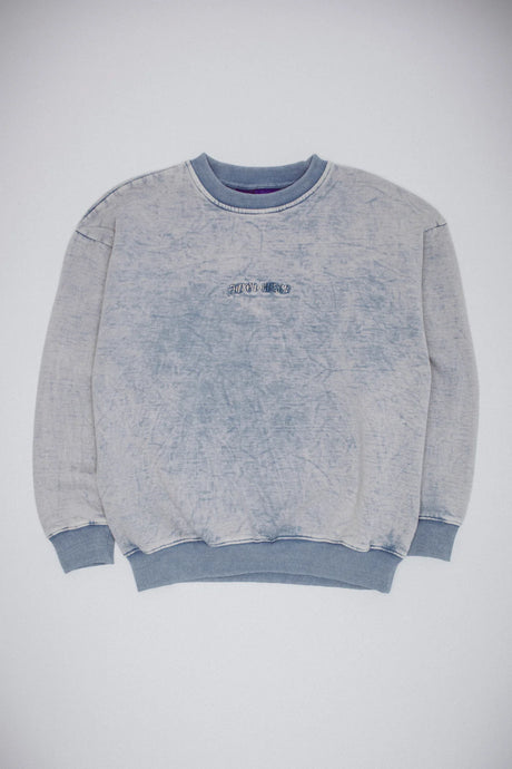 Fucking Awesome - Little Stamp Snow Wash Crewneck (Dusty Blue)