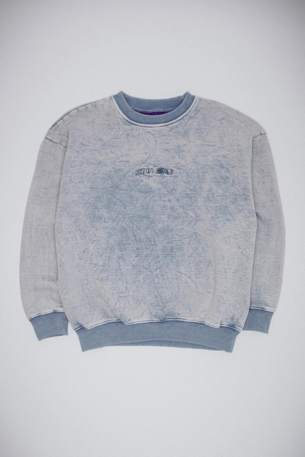 Fucking Awesome - Little Stamp Snow Wash Crewneck (Dusty Blue)