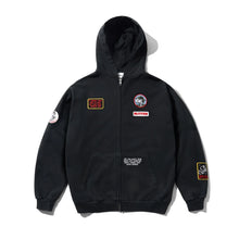 Cargar imagen en el visor de la galería, Butter Goods - Patches Zip-Thru Hoodie (Washed Black)
