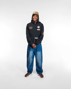 Butter Goods - Patches Zip-Thru Hoodie (Washed Black)
