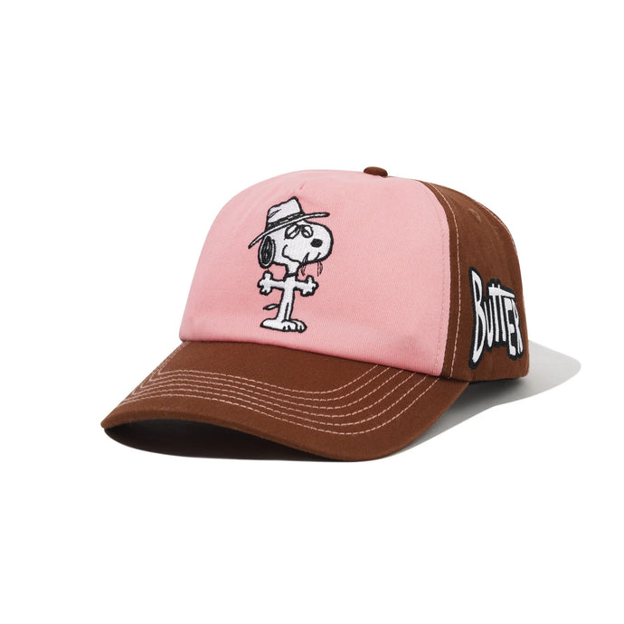 Butter Goods - Spike 5 Panel Cap (Brown/Light Pink)