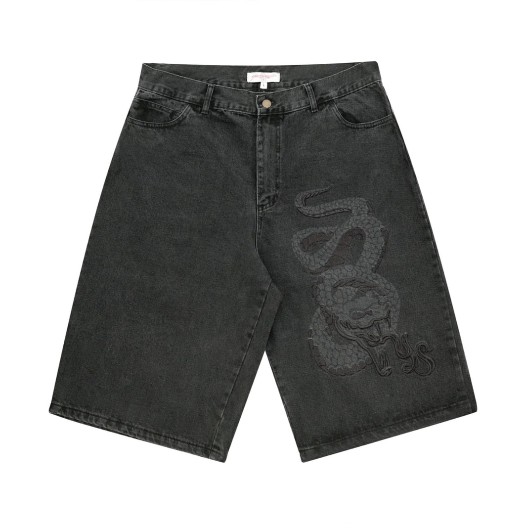 Yardsale Skateboards - Snake Shorts (Black) Pantalón corto ancho stebra skateshop Lloret de Mar Girona barcelona 