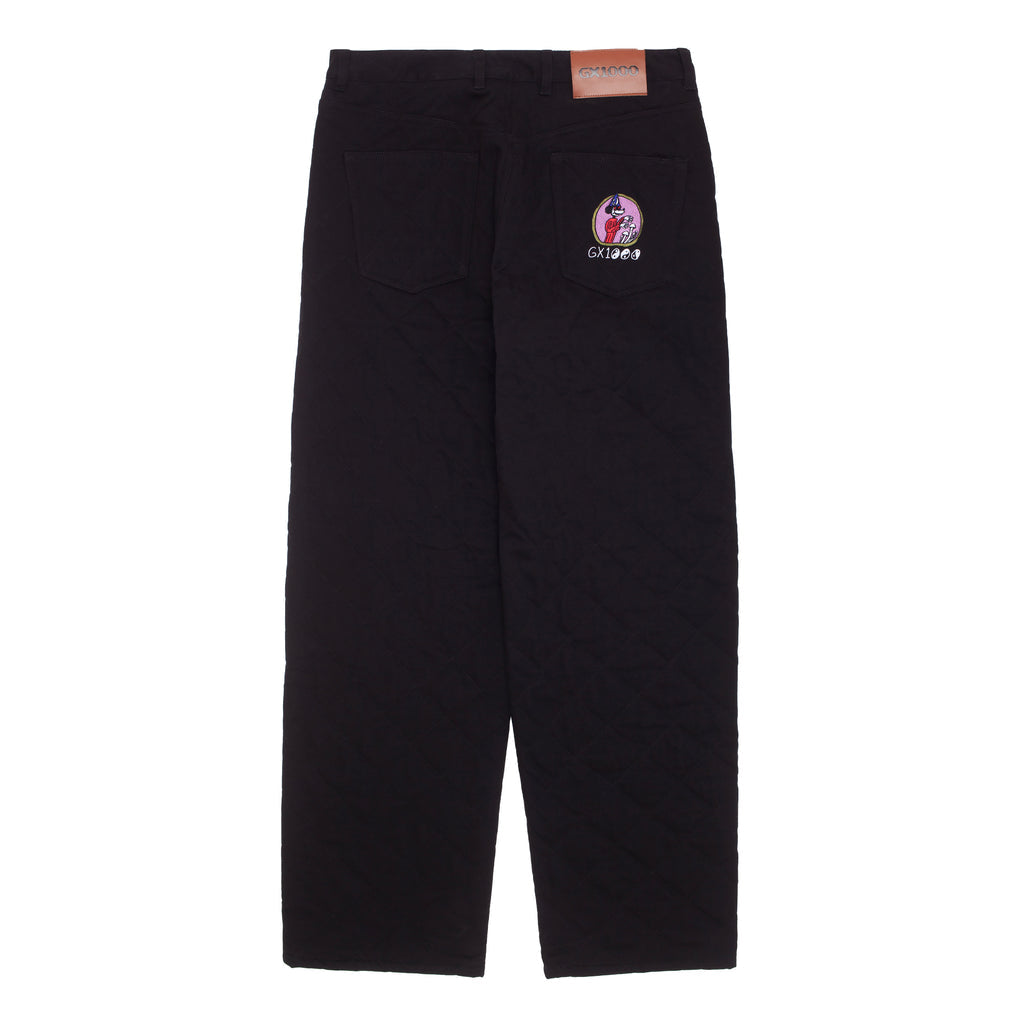 GX1000 - Baggy Pant Quilted (Black) | stebra skateshop pantalón ancho skate Lloret de Mar 