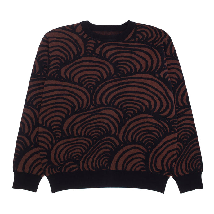 GX1000 - Jacquard ZK Sweater (Brown) | stebra skateshop Jersey knit skate Lloret de Mar 