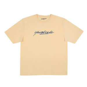 Yardsale Skateboards - Script T-Shirt (Yellow) | stebra skateshop camiseta estampada skate 