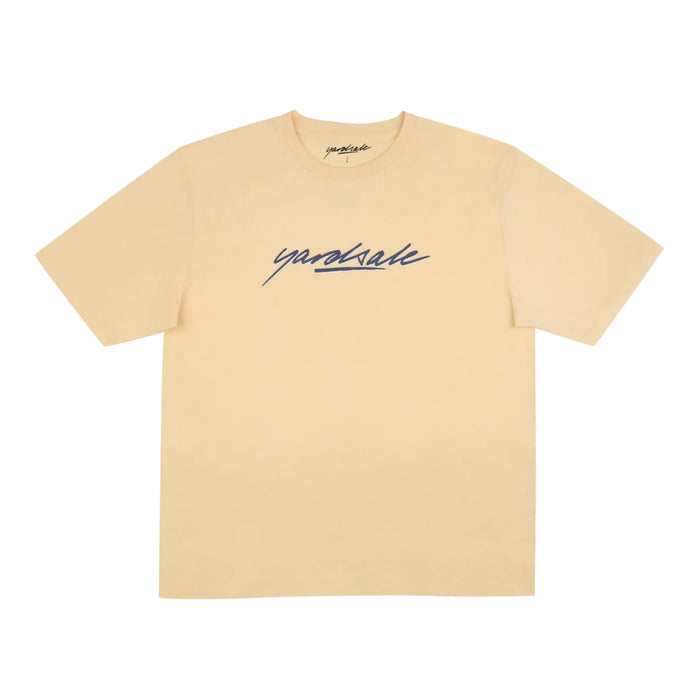 Yardsale Skateboards - Script T-Shirt (Yellow) | stebra skateshop camiseta estampada skate 