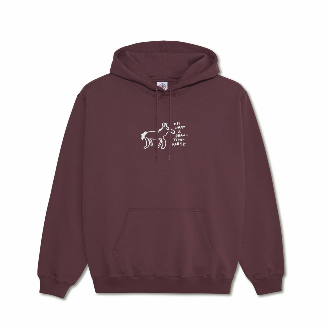 Polar Skate Co - Beautiful Horse Hoodie (Plum) | stebra skateshop  Sudadera con capucha caballo 