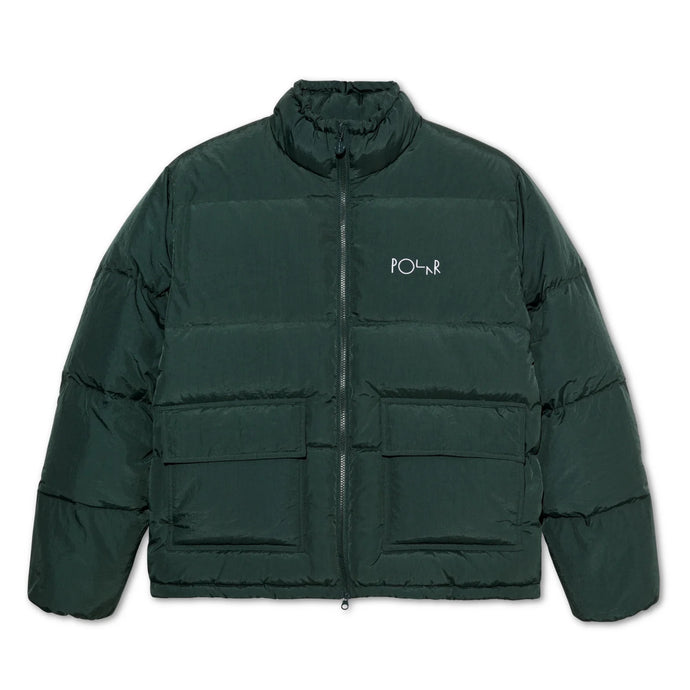 Polar Skate Co - Pocket Puffer Jacket (Dark Teal) | stebra skateshop chaqueta pesada logo bordado 