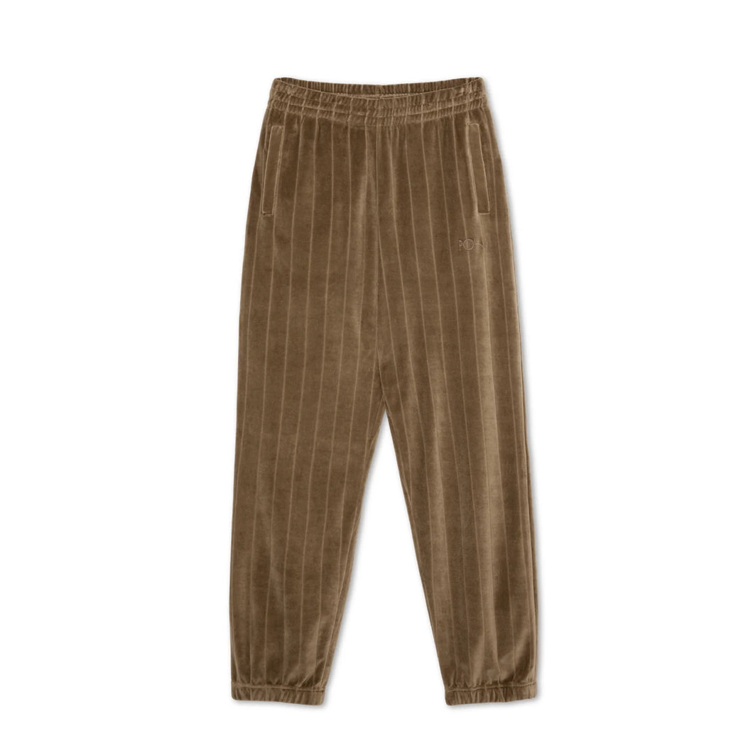 Polar Skate Co - Stripe Velour Sweatpants (Beech) | stebra skateshop pantalón 