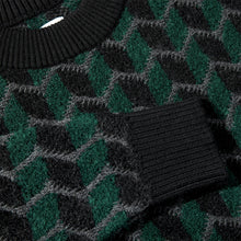 Cargar imagen en el visor de la galería, Polar Skate Co - Zig Zag Knit Sweater (Black/Dark Teal)