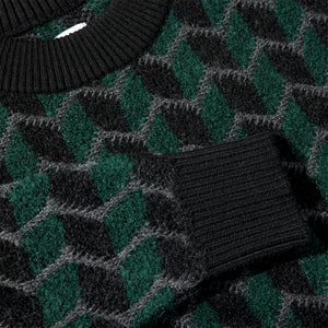 Polar Skate Co - Zig Zag Knit Sweater (Black/Dark Teal)