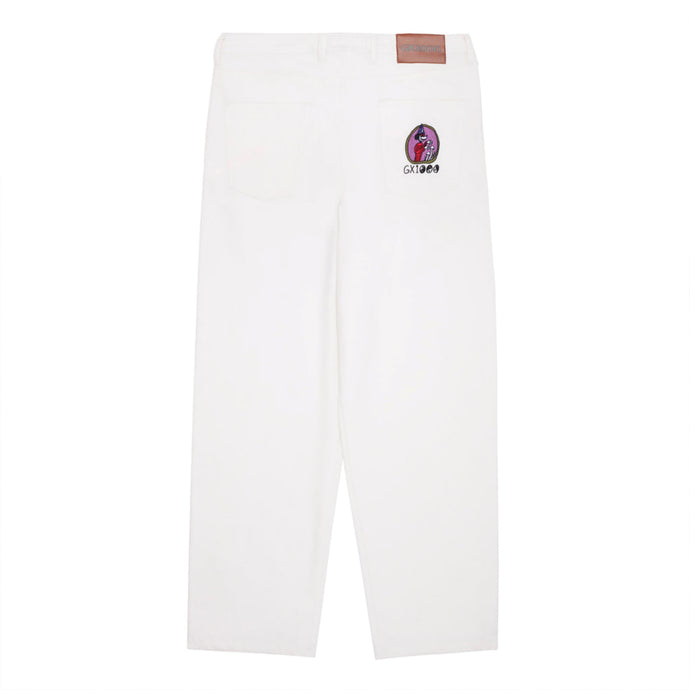 GX1000 - Baggy Denim Pant (White) | stebra skateshop pantalón ancho 