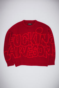 Fucking Awesome - PBS Knit Sweater (Red)
