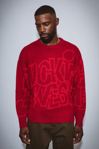 Fucking Awesome - PBS Knit Sweater (Red) | stebra skateshop Sweater jersey skate