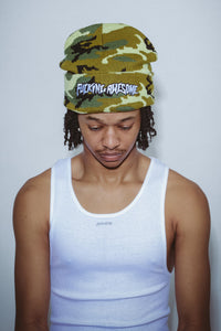 Fucking Awesome - Stamp Cuff Beanie (Camo)