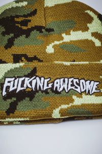 Fucking Awesome - Stamp Cuff Beanie (Camo)