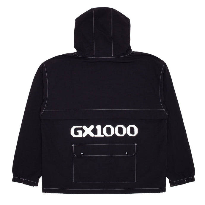 GX1000 - OG Logo Anorak (Black) | stebra skateshop chaqueta impermeable logo reflectante 