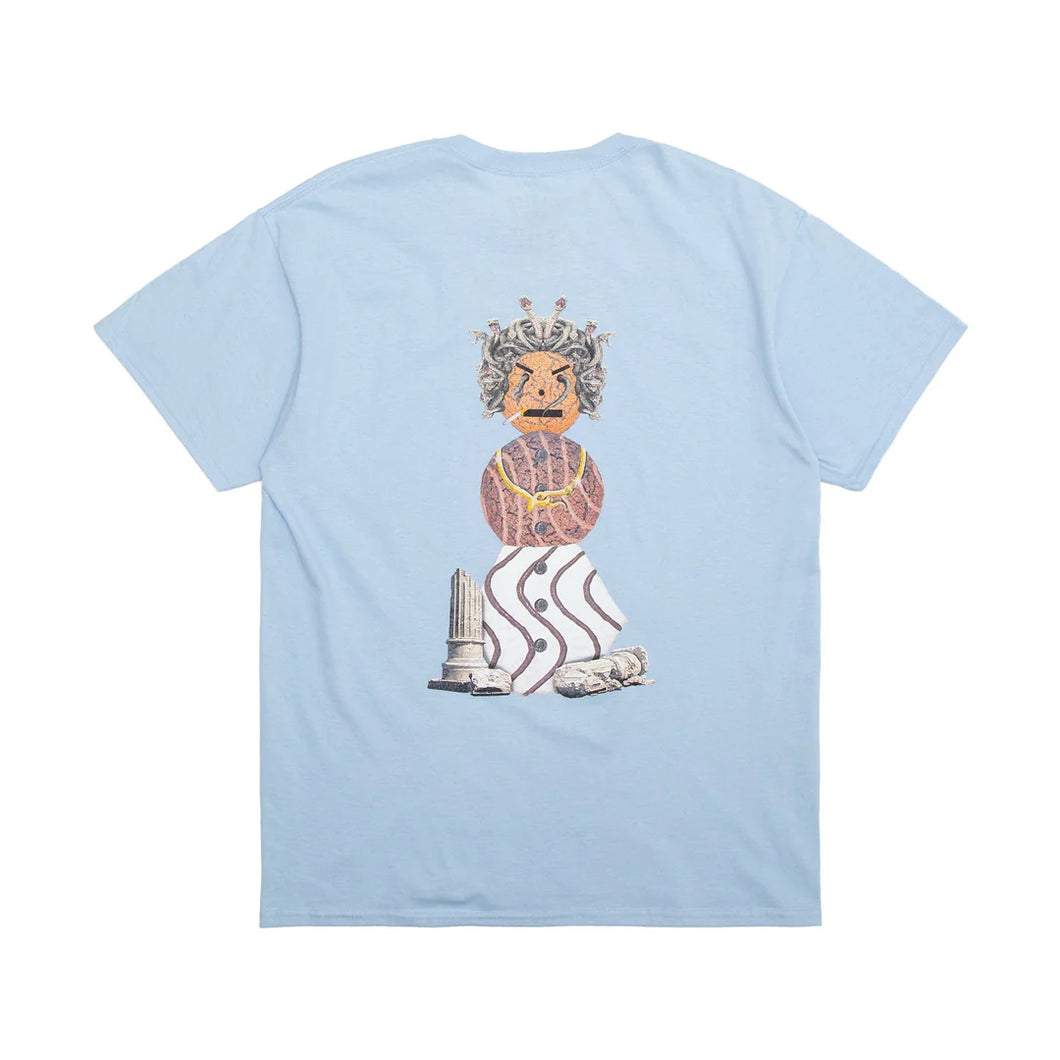 Quartersnacks - Medusa Snackman Tee (Powder Blue) | stebra skateshop camiseta 