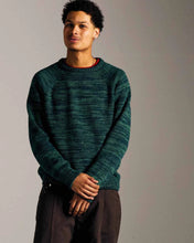 Cargar imagen en el visor de la galería, Pop Trading Company - Pop Knitted Melange Logo Crewneck (Navy/Juniper)