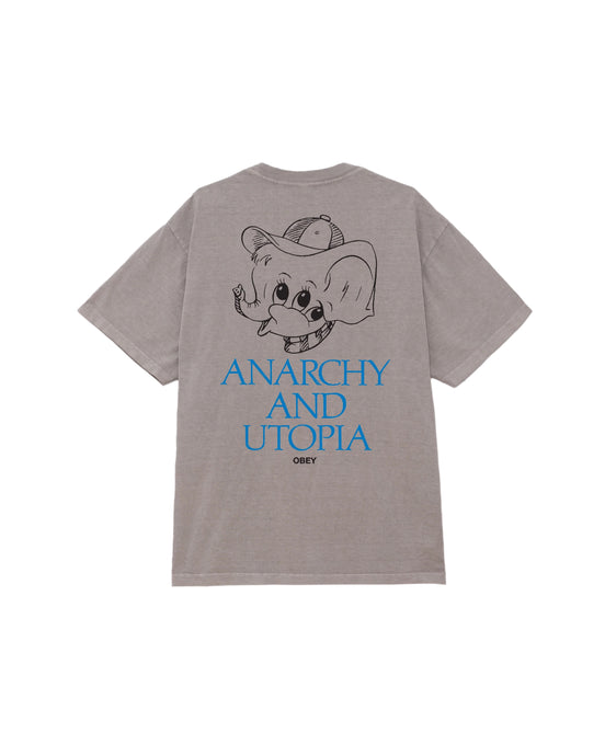 Obey - Anarchy & Utopia Tee (Pigment Silver Grey)