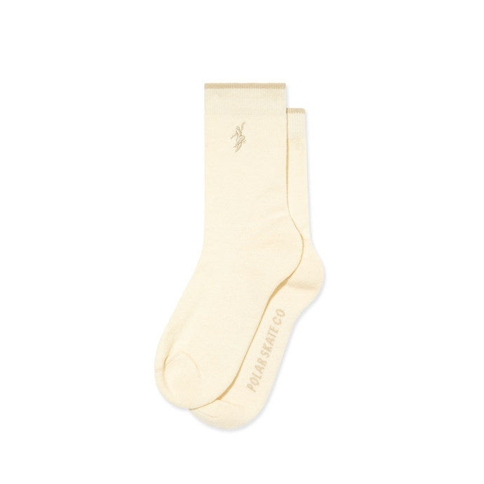 Polar Skate Co - Business Socks No Complies Forever (Cloud White) | stebra skateshop 