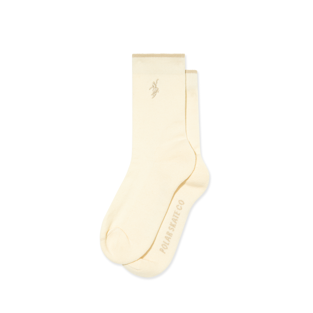 Polar Skate Co - Business Socks No Complies Forever (Cloud White) | stebra skateshop 