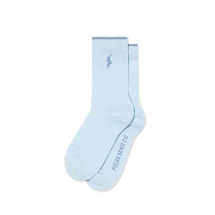 Polar Skate Co - Business Socks No Complies Forever (Light Blue)
