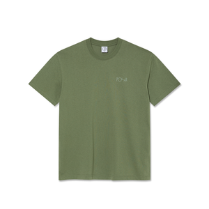 Polar Skate Co - Stroke Logo Contrast Tee (Moss Green)
