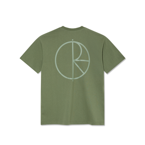 Polar Skate Co - Stroke Logo Contrast Tee (Moss Green)