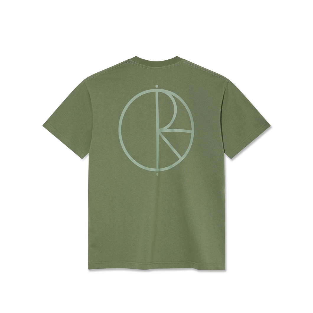 Polar Skate Co - Stroke Logo Contrast Tee (Moss Green)