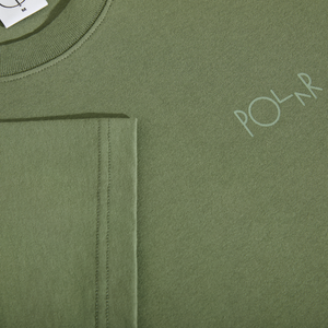Polar Skate Co - Stroke Logo Contrast Tee (Moss Green)