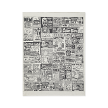Cargar imagen en el visor de la galería, Polar Skate Co - Newspapers Picnic Blanket (White/Black)
