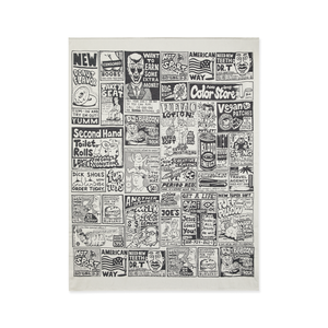 Polar Skate Co - Newspapers Picnic Blanket (White/Black)