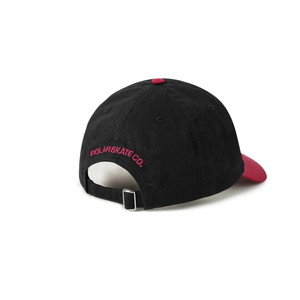 Polar Skate Co - Stroke Logo Sai Cap (Black/Redcurrant)