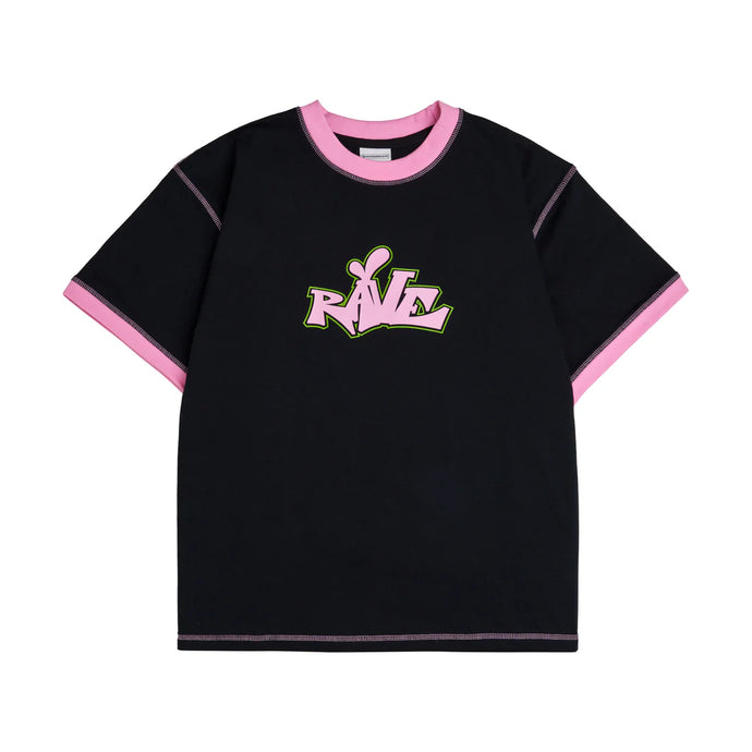 Rave Skateboards - DEKCIW Ringer Tee (Black/Pink)