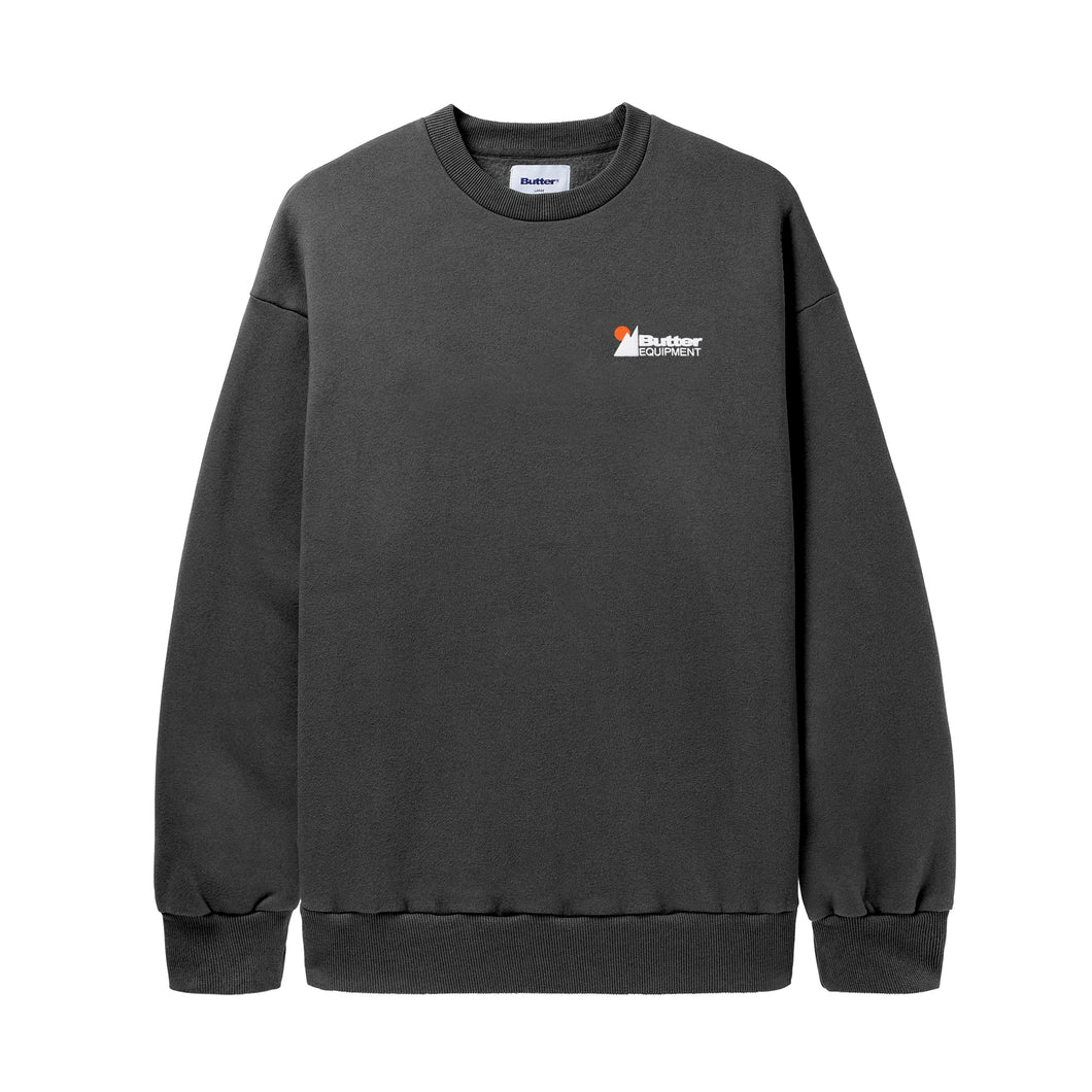 Butter Goods - Distressed Pigment Dye Crewneck (Black) | stebra skateshop sudadera pesada ButterGoods 